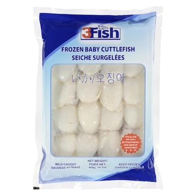 3Fish Frozen Baby Cuttlefish 400 g, $2.25/100g