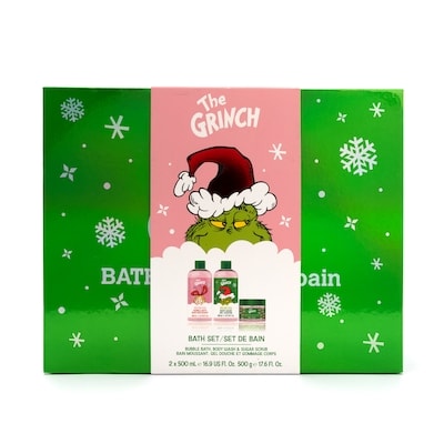 THE GRINCH Bubble Bath, Body Wash & Sugar Scrub Bath Set 1 ea, $20.00/1ea