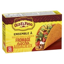 Old El Paso Ensemble à tacos avec coquilles à saveur de fromage nacho audacieux 269 g, 2,60 $/100g