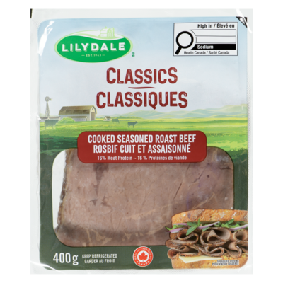 Lilydale Cooked Seasoned Roast Beef 400 g, $1.88/100g