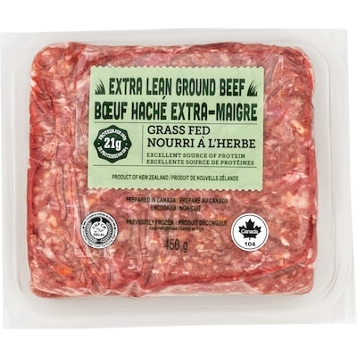 null Bœuf haché extra maigre nourri à l'herbe 450 g, 2,11 $/100g