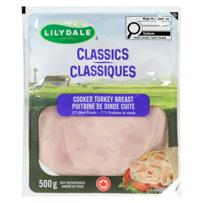 Lilydale Cooked Turkey Breast 500 g, $2.20/100g