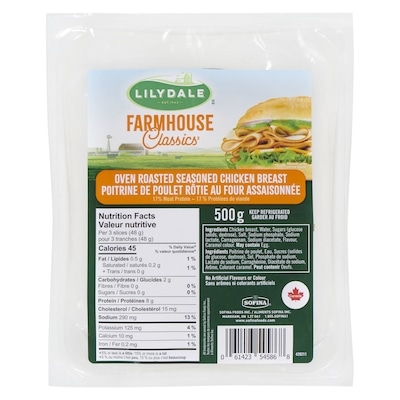 Lilydale Oven Roasted Seasoned Chicken Breast 500 g, $1.86/100g