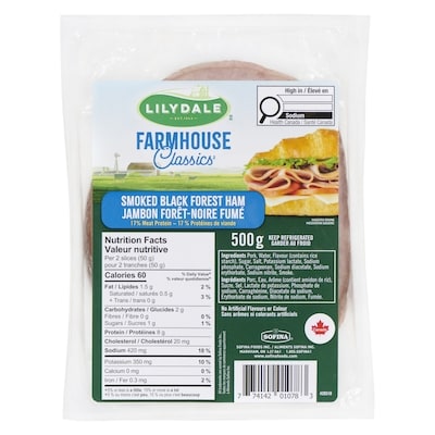 Lilydale Smoked Black Forest Ham 500 g, $2.20/100g