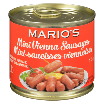 Mario's Mini Vienna Sausages 113 g, $1.02/100g