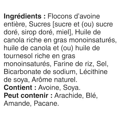 Barres granola Croquantes Avoine et miel 28 ct