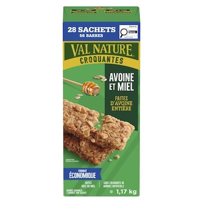 Barres granola Croquantes Avoine et miel 28 ct