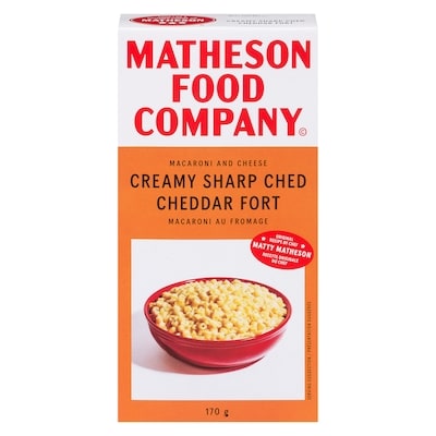 MATHESON FOOD COMPANY Macaroni And Cheese Creamy Sharp Ched 170 g, $2.35/100g