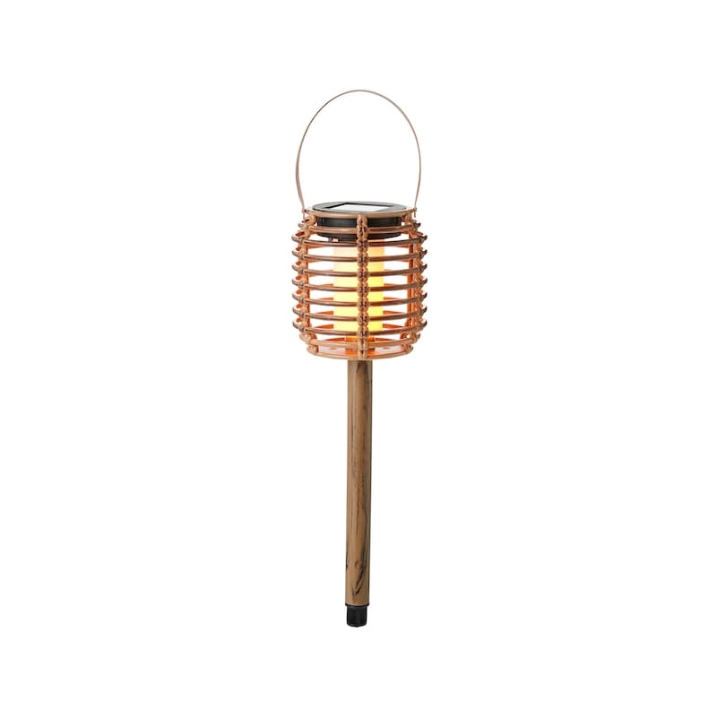 Ribbed Globe Solar Stake Light