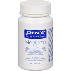 Pure Encapsulations Melatonin 3 Mg 60 ea, $0.32/1ea