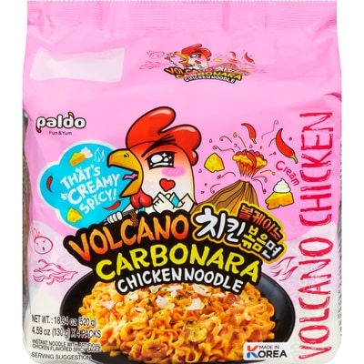 Paldo Volcano Carbonara Chicken Noodle 520 g, $1.34/100g