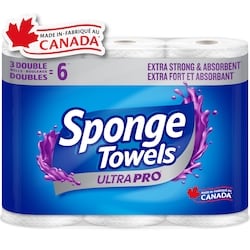 SpongeTowels Double Rolls 2 Ply 3 ea, $4.00/1ea