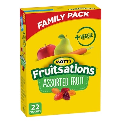 Mott's Fruitsations Assorted Fruit 22ct 498.96 g, $1.70/100g