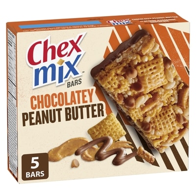 Chex Mix Bars, Chocolatey Peanut Butter, 5 bars 160 g, $2.49/100g