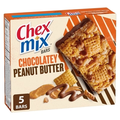 Chex Mix Bars, Chocolatey Peanut Butter, 5 bars 160 g, $2.34/100g