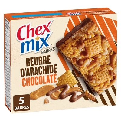 Chex Mix barres beurre d'archide chocolaté 5 barres 160 g, 2,34 $/100g
