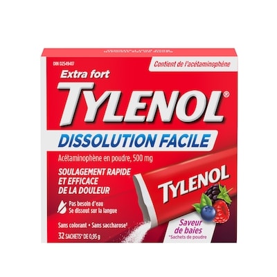 Tylenol Extra fort Dissolution facile 32 ea, 0,81 $/1ch