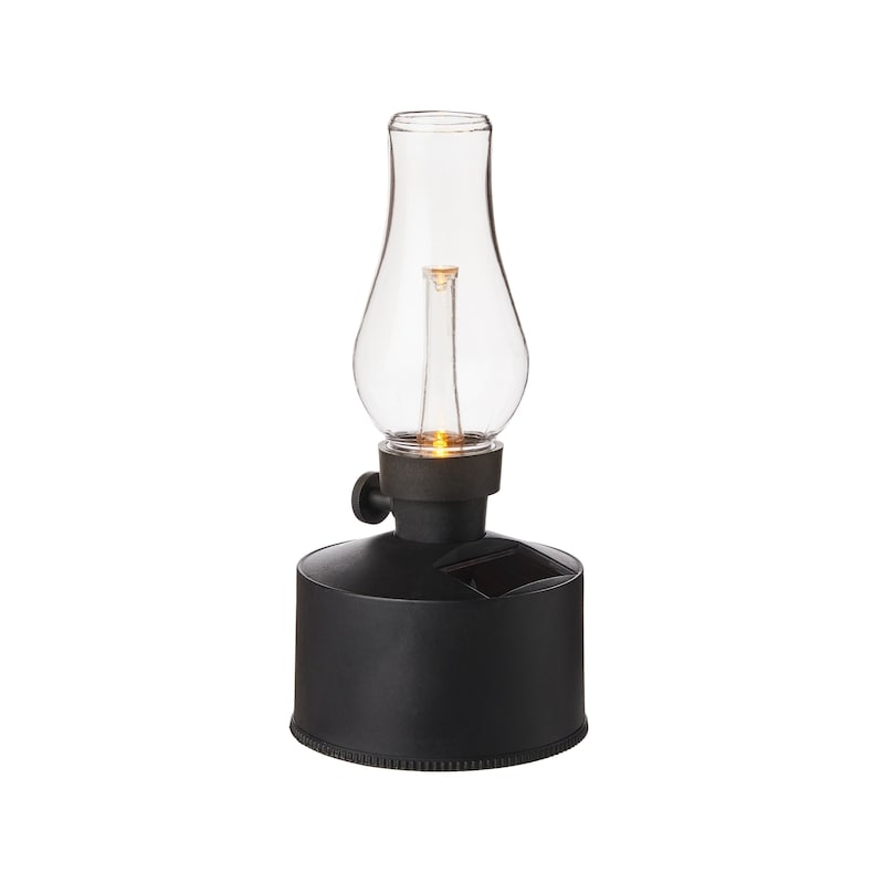Solar Vintage Lantern - Black