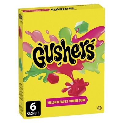 Betty Crocker Gushers Melon D'eau Et Pomme Sure 6 Sachets 138 g, 1,81 $/100g