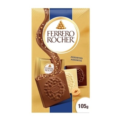 Ferrero Rocher Premium Hazelnut Assorted chocolate squares, 10 Individually Wrapped Chocolates 105 g, $6.66/100g