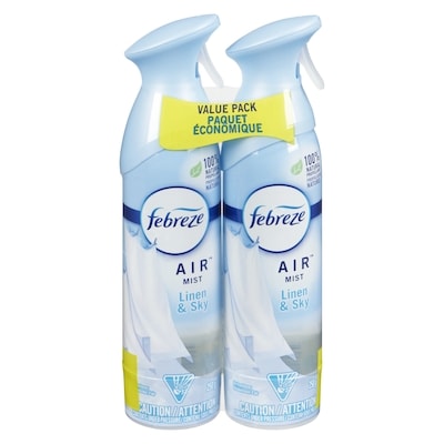Febreze Air Freshener Odor Eliminator, Linen & Sky 2-Pack 500 g, $1.90/100g