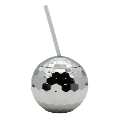 TOMO Gobelet en forme de boule disco avec paille 1 ea, 7,50 $/1ch