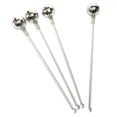 TOMO 4 bâtonnets agitateurs boule disco 1 ea, 4,50 $/1ch