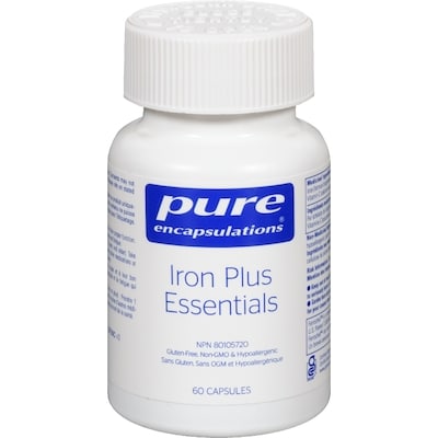 Pure Encapsulations Iron Plus Essentials 60 ea, $0.42/1ea