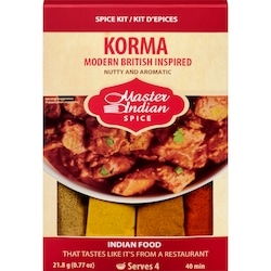 Master Indian Spice Kit Korma 21.8 g, $22.89/100g
