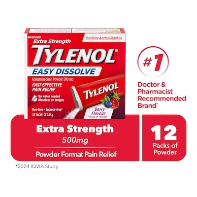 Tylenol Extra Strength Easy Dissolve 12 ea, $0.83/1ea