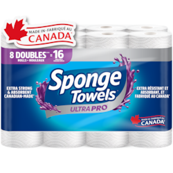 SpongeTowels Rouleaux doubles 2 épaisseurs 8 ea, 3,87 $/1ch