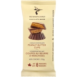 Hummingbird 2 Milk Chocolate Peanut Butter Cups 60% Cacao 32 g, $15.59/100g