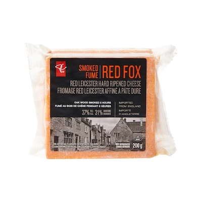 PC Black Label Smoked Red Fox Red Leicester Hard Ripened Cheese 200 g, $4.00/100g