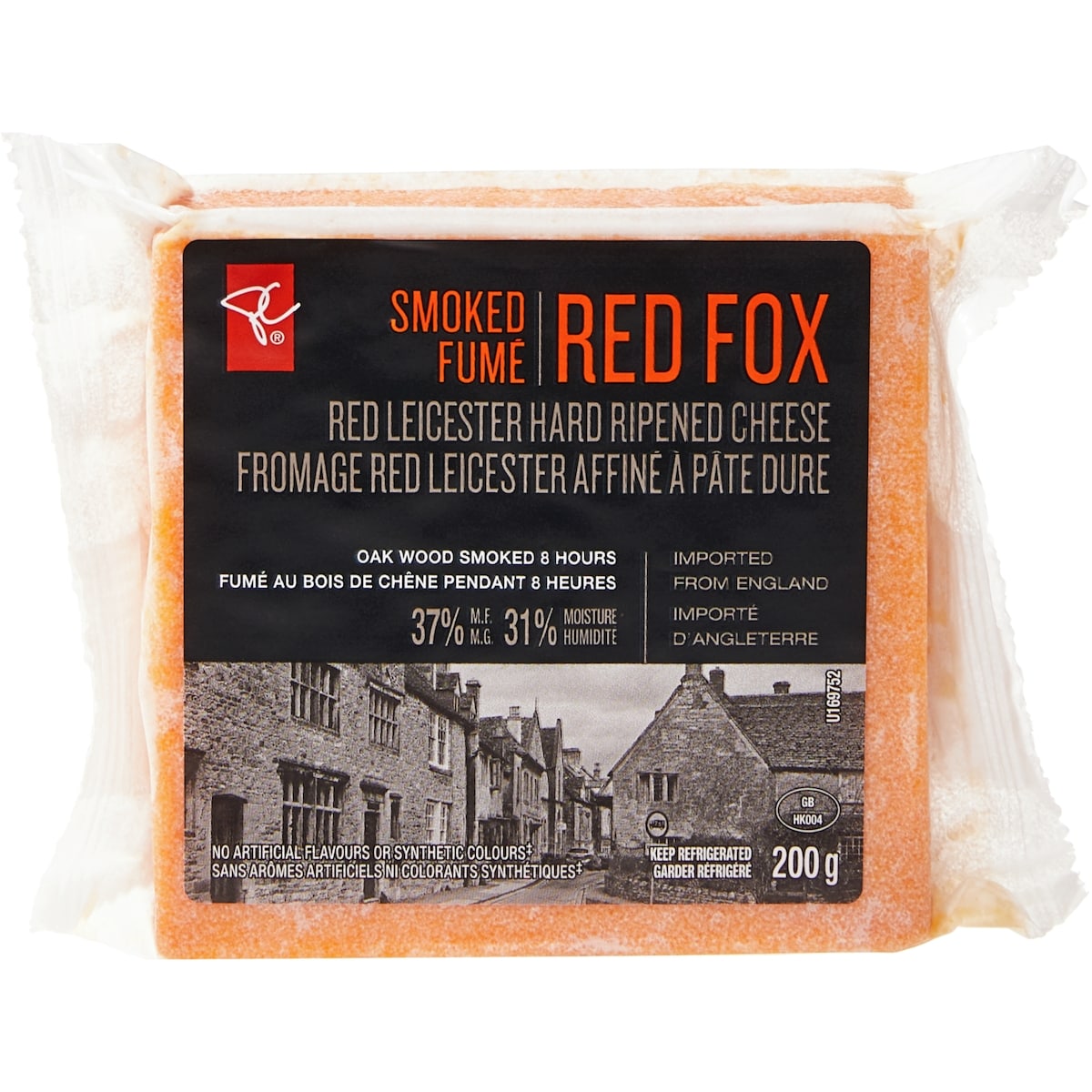 PC Black Label Smoked Red Fox Red Leicester Hard Ripened Cheese