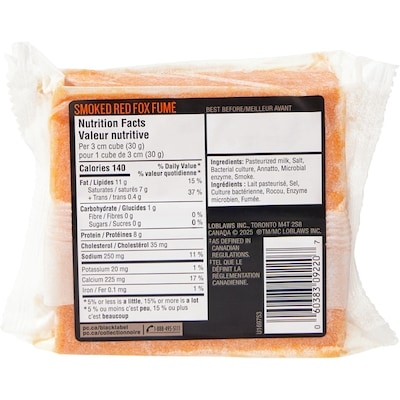 Smoked Red Fox Red Leicester Hard Ripened Cheese