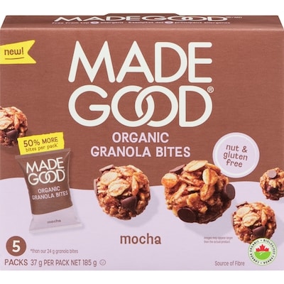 Made Good Organic Granola Bites Mocha 185 g, $2.70/100g