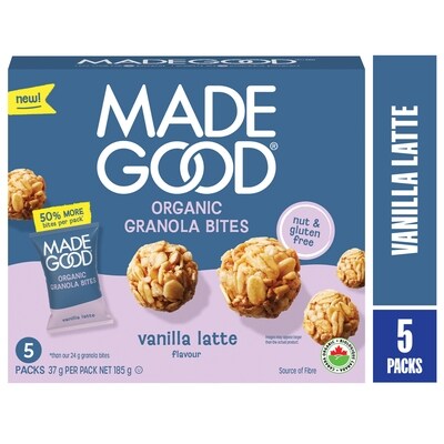 Made Good Bouchées Granola Biologiques Latteé à la Vanille 185 g, 3,51 $/100g
