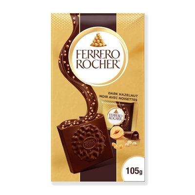 Ferrero Rocher Premium Hazelnut Dark chocolate squares, 10 Individually Wrapped Chocolates 105 g, $6.66/100g