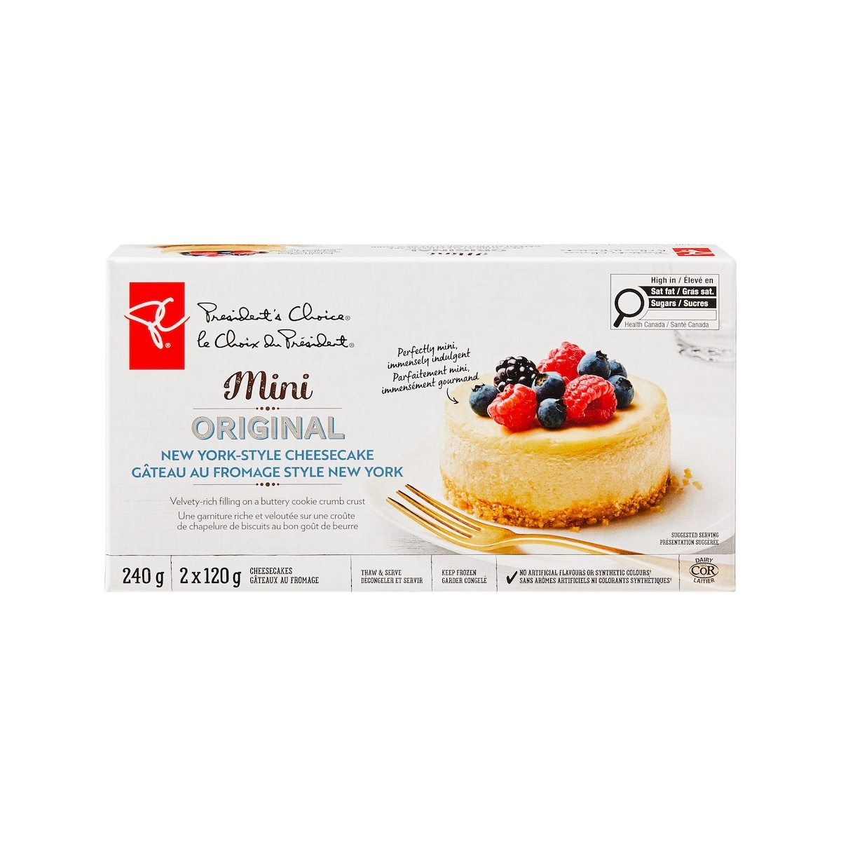 President's Choice Mini Original New York-Style Cheesecake 240 g, $1.54/100g