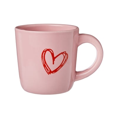null Tasse à motif de cœurs pour la Saint-Valentin – rose 1 ea, 5,00 $/1ch