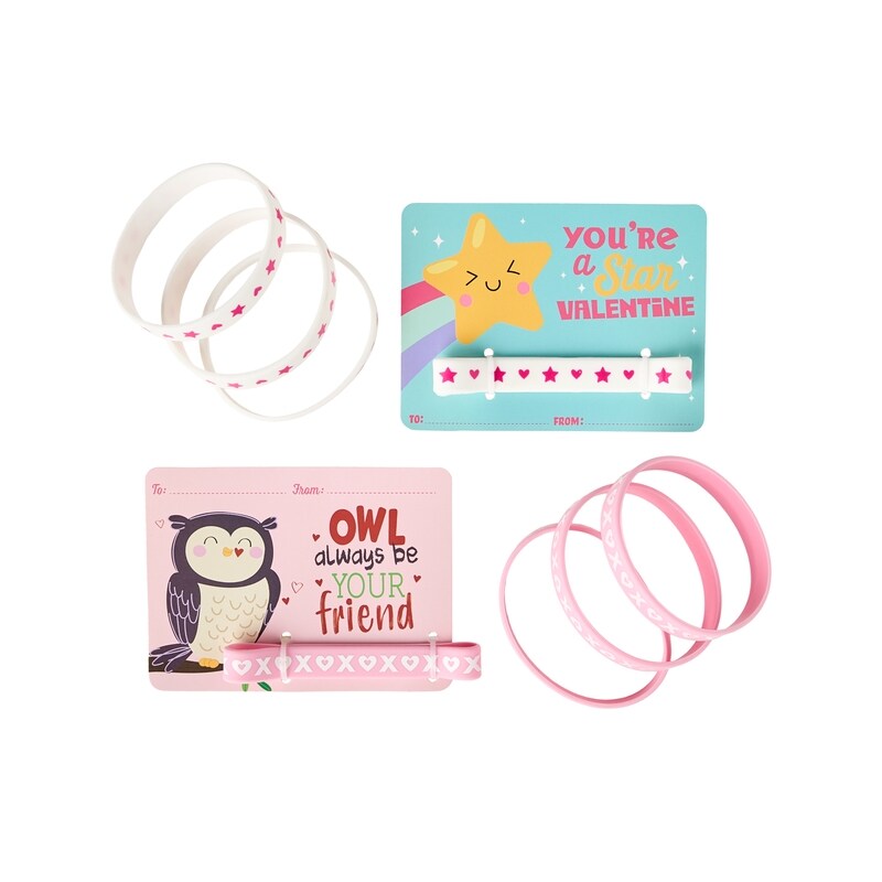 Valentine's Day Cards 8 Pack - Bracelets