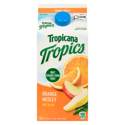 Tropicana Orange Juice Medley 1.53 l, $0.42/100ml
