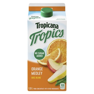 Tropicana Orange Juice Medley 1.53 l, $0.42/100ml