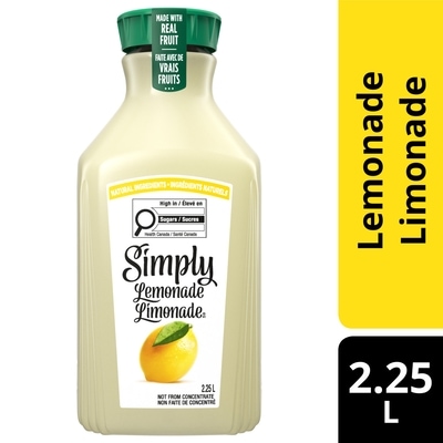 Simply Limonade Jus bouteille 2.25 l, 0,36 $/100ml