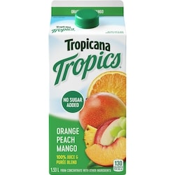 Tropicana Tropics Juice, Orange Peach Mango 1530 ml, $0.33/100ml