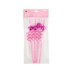 Tomo Valentine's Disco Straws 4 Pack 1 ea, $2.00/1ea