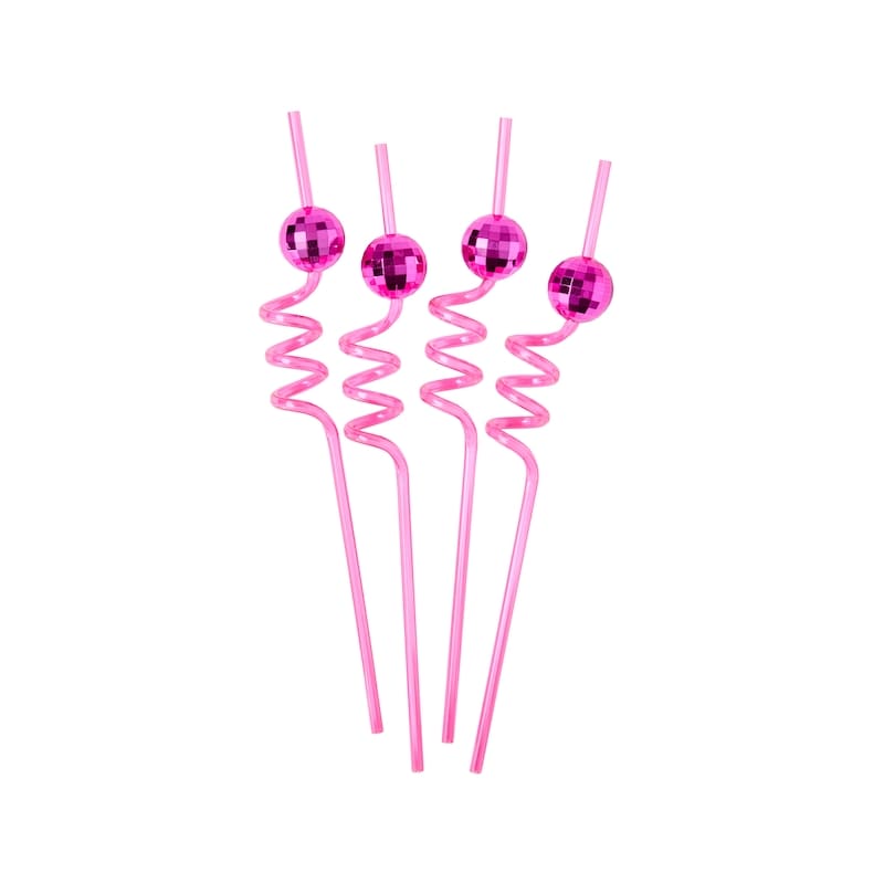 Valentine's Disco Straws 4 Pack