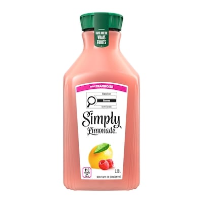 Simply Jus Limonade Framboise Bouteille 2.25 l, 0,36 $/100ml