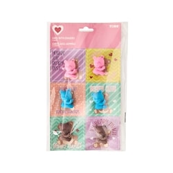 Tomo Lot de 6 cartes de la Saint-Valentin avec gommes à effacer – animaux 1 ea, 3,00 $/1ch