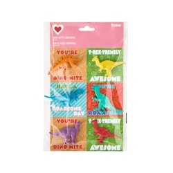 Tomo Valentine's Day Cards with Erasers 6 Pack - Dinosaur 1 ea, $3.00/1ea